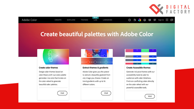 เว็บจับคู่สี Adobe Color