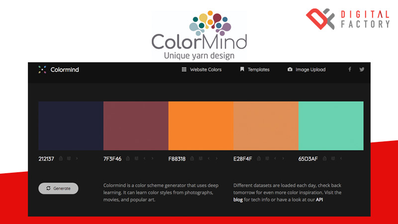 เว็บจับคู่สี Colormind